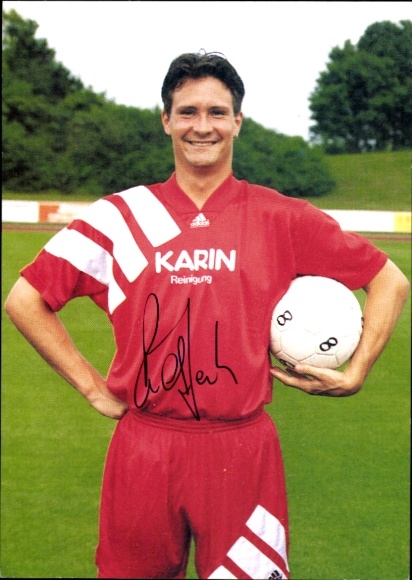 Autograph card footballer Frank Reichelt, FC Bavaria Munich, autograph