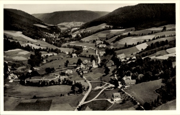 Ak Reinerzau Alpirsbach im Schwarzwald, Fliegeraufnahme