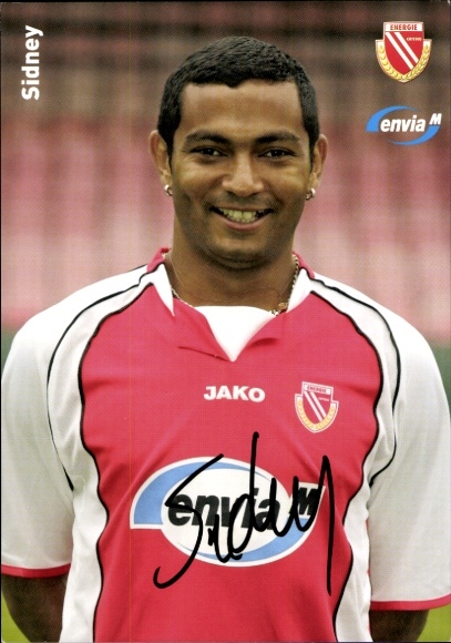 Autogrammkarte Fußballer Sidney, FC Energie Cottbus, Autogramm