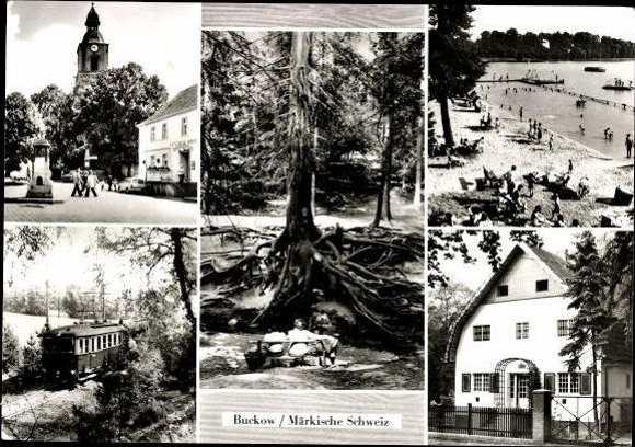 10 alte Ak Buckow, verschiedene Ansichten