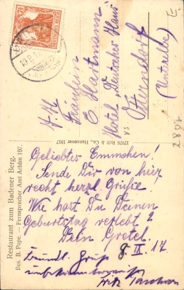 Postcard Achim on the Weser, Badener Berg, Schlucht