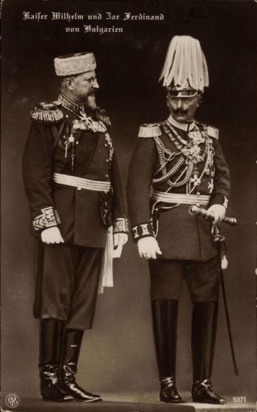 PC Kaiser Wilhelm II, Tsar Ferdinand of Bulgaria, standing portrait in parade uniform, NPG 5371