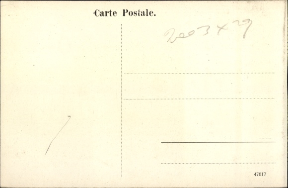 Postcard La Frontiere Franco Allemande, German French Border