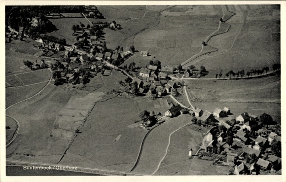 Postcard Buntenbock Clausthal Zellerfeld Oberharz, aerial photograph