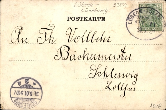 Postcard Mölln in Mecklenburg, Marktstraße