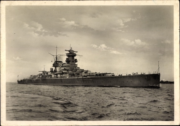 Ak Deutsches Kriegsschiff, Admiral Scheer, Panzerschiff, Kriegsmarine