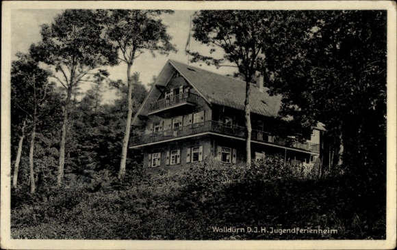 KP Walldürn w Odenwald Baden, Waldhaus, DJH dom wakacyjny dla młodzieży, piękna przyroda, architektura