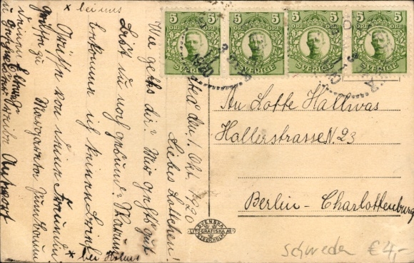 Postcard Sollefteå Zweden, barracks