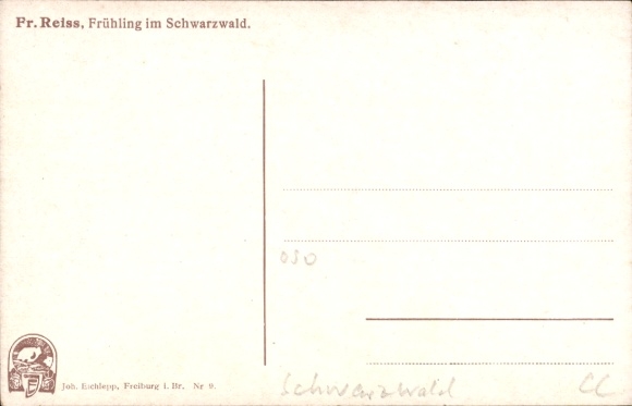 Artist Postcard Reiss, F., Spring in the Black Forest, Residential House