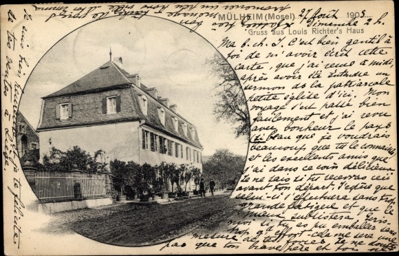 Ak Mülheim a.d. Mosel, Louis Richters Haus, Richter & Co. Weingutsbesitzer