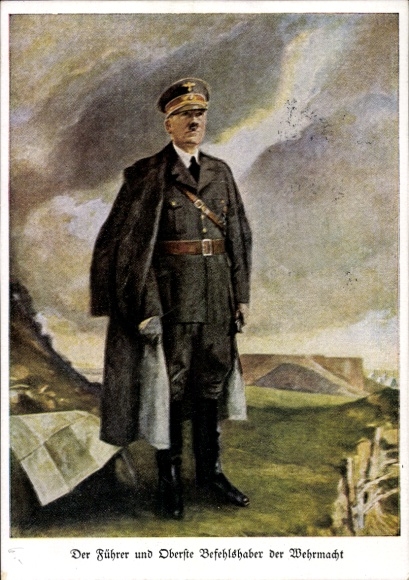 Artist Postcard Hommel, C., Führer and Reich Chancellor Adolf Hitler, Portrait, House of German Art
