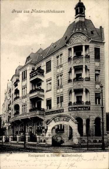 Ak Berlin Pankow Niederschönhausen, Restaurant Hotel Wilhelmshof, Eichenstraße