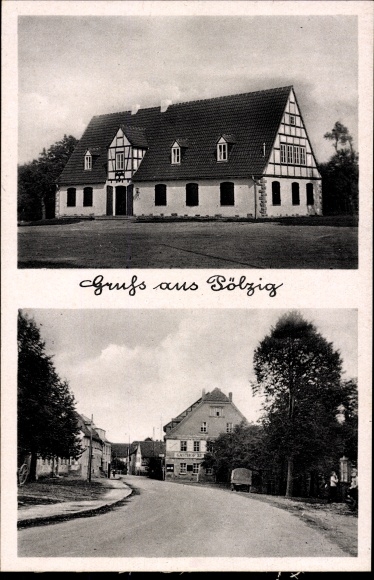 PC Pölzig in Thuringia, partial view, street section