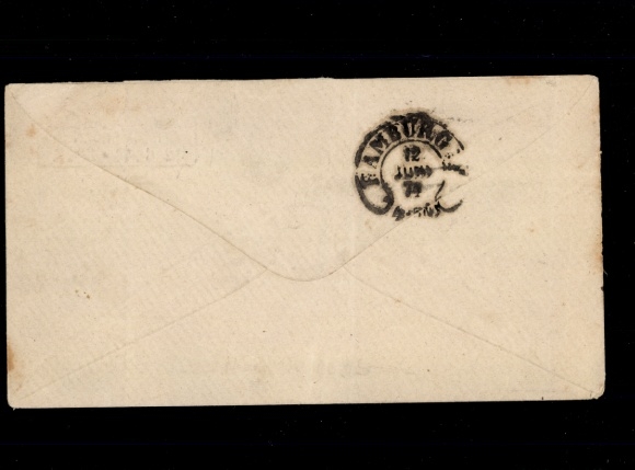 Michel No. 24 on cover Hamburg Horn Hamburg PE 10; June 12, 1874
