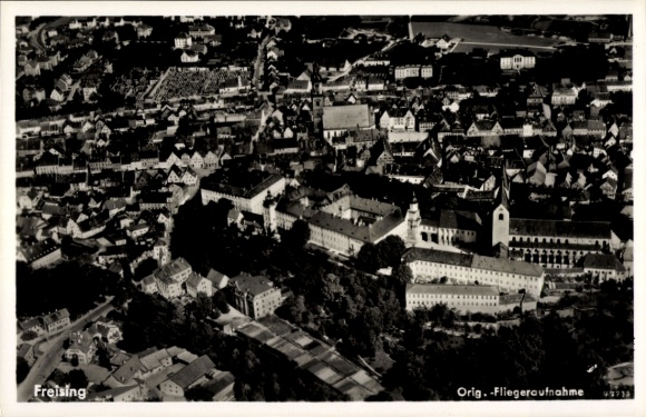 Ak Freising in Oberbayern, Fliegeraufnahme