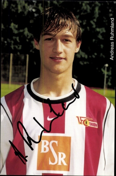 Autogrammkarte Fußballer Andreas Ruhmland, 1. FC Union Berlin, Autogramm