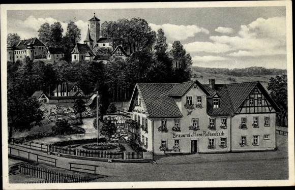 Ak Aufseß in Bayern, Gasthof zur Sonne, Brauerei