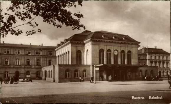 Ak Bautzen in der Oberlausitz, Bahnhof