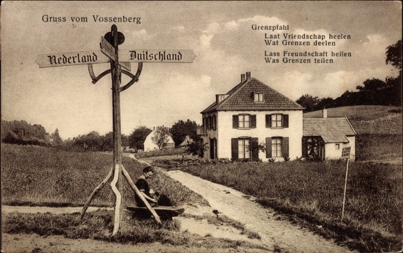 PC Vossenberg, border post, German-Dutch border, let friendship heal....