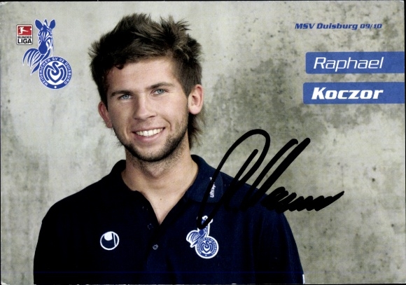 Autogrammkarte Fußballer Raphael Koczor, MSV Duisburg, Autogramm