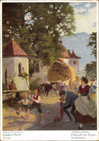Artist PC Toepper, H., Schiller's bell, The carriage sways heavily