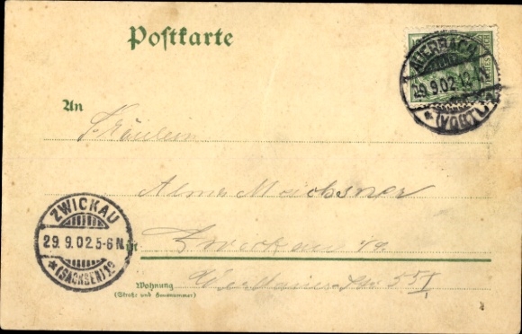 Chromo-Litho Georgengrün Auerbach in Vogtland, hotel and health resort by Richard Trommer