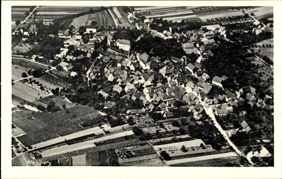 Ak Mahlberg, Fliegeraufnahme