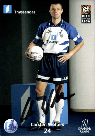 Autogrammkarte Fußballer Carsten Wolters, MSV Duisburg, Autogramm