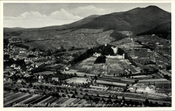 Postcard Ortenberg in Baden, Ortenberg Castle, aerial photograph
