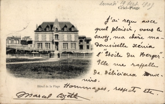 Ak Criel-sur-Mer Seine Maritime, Hôtel de la Plage