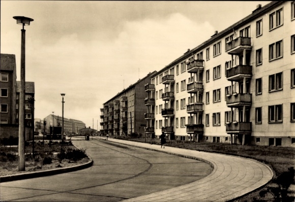 Ansichtkaart Wolfen Nord, Franz Mehring Street