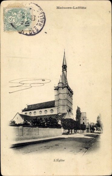 Postcard Maisons Laffitte Yvelines, Eglise