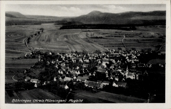 Postcard Böhringen (Urach district) in the Swabian Alb, aerial photograph