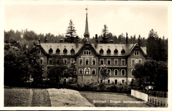 Postcard Waschleithe Grünhain Beierfeld in the Erzgebirge, Köhlerhütte Fürstenbrunn, Altenburger Prinzen...