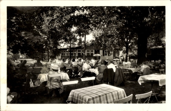 Ak Berlin Zehlendorf Wannsee, Restaurant Vier Eichen, Albrechts Theerofen 10