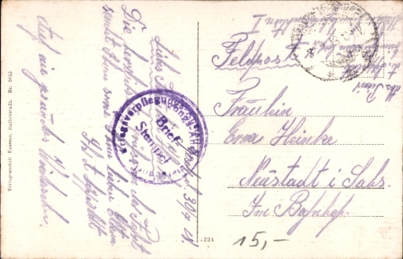 Postcard Neudietendorf in Thuringia, Castle Gleichen, Wachsenburg, Sisters' House, Post Office