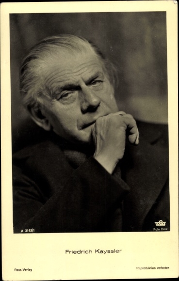 Ak Schauspieler Friedrich Kayssler, Nachdenklich, Portrait, Ross 3163/1