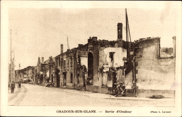 PC Oradour sur Glane Haute Vienne, ruins, war destruction WWII