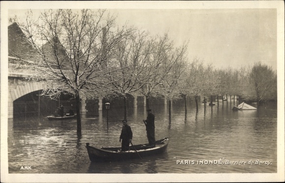 Ansichtkaart Paris XII, Barriere de Bercy, Inundations 1910