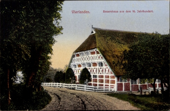 Postcard Hamburg Bergedorf Vierlande Vierlanden, farmhouse from the 16th century