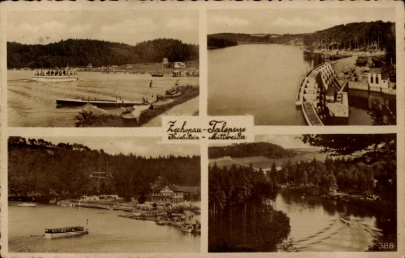 Ak Kriebstein Saksen, Zschopau-dam, Kriebstein Mittweida