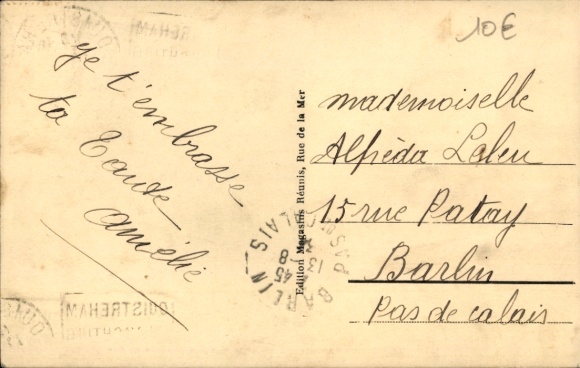 Postcard Ouistreham Riva Bella Calvados, Route de Lion, train station