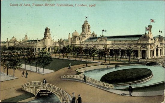 Set von 68 Ansichtskarten, London, Französisch - Britische Ausstellung 1908