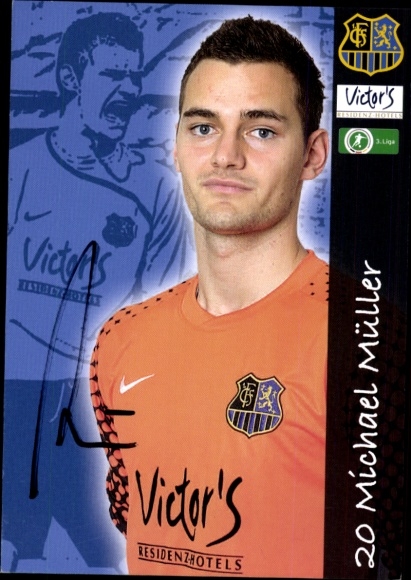 Autograph card footballer Michael Müller, 1. FC Saarbrücken, autograph