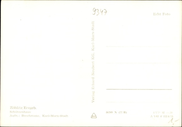 Postcard Zöblitz Marienberg in the Ore Mountains of Saxony, Schützenhaus