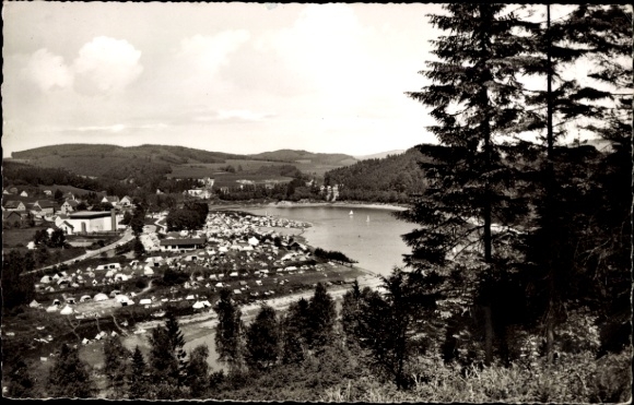 Postcard Lantenbach Gummersbach in the Oberbergischer Kreis, Aggertalsperre, campsite
