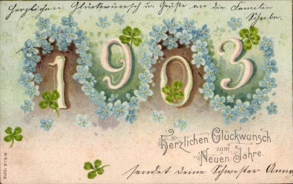 PC Happy New Year, year 1903