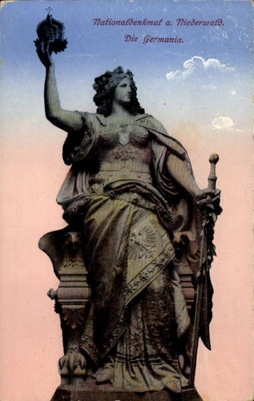 Ak Rüdesheim am Rhein, Niederwald Nationaldenkmal, Germania