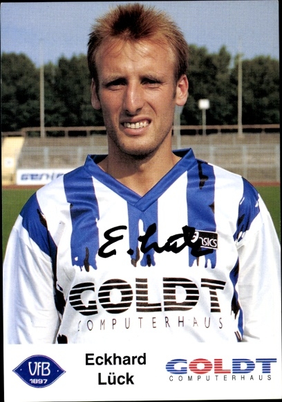 Autogrammkarte Fußballer Eckhard Lück, VfB Oldenburg, Autogramm