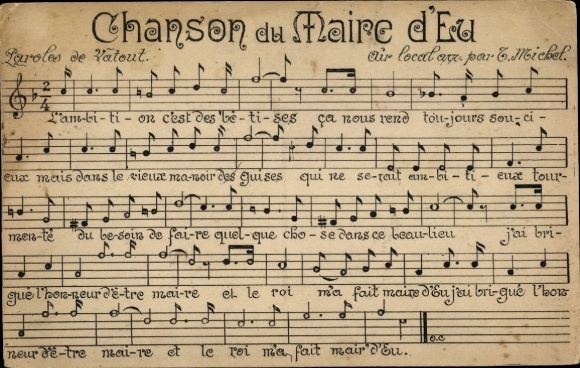 Song Postcard Chanson du Mayor d'Eu